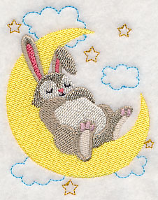 Sleepy Bunny with Moon