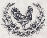 Rooster Sketch Wreath