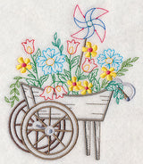 Flower Cart with Yellow Daisies