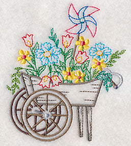 Flower Cart with Yellow Daisies