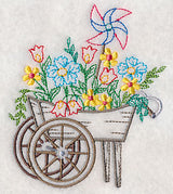 Flower Cart with Yellow Daisies