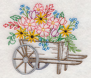 Flower Cart with Black-Eyed Susans