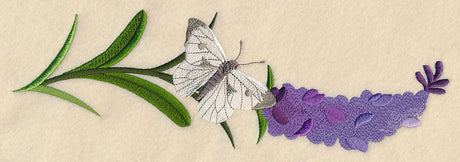 Lavender and Butterfly Horizontal Border