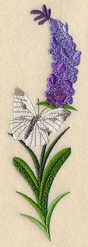 Lavender and Butterfly Vertical Border