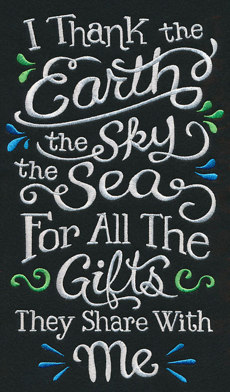 I Thank the Earth, the Sky, the Sea