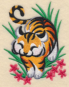 Tiger in Asian Watercolor