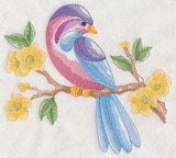 Bird in Forest Flowers (Toile)