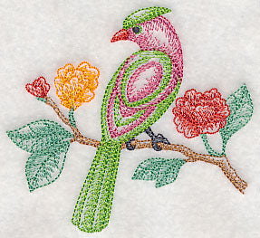 Bird on Blooming Branch (Toile)