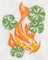 Koi with Lily Pads (Toile)