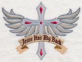 Jesus Has My Back With Wings