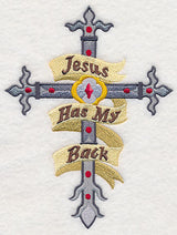 Jesus Has My Back Cross