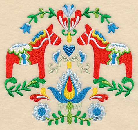 Swedish Folk Art - Dala Horse – Embroidery Library