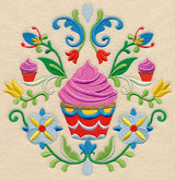 Swedish Folk Art - Cupcakes