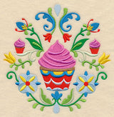 Swedish Folk Art - Cupcakes