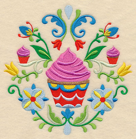 Swedish Folk Art - Cupcakes