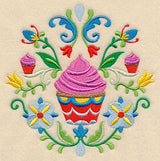 Swedish Folk Art - Cupcakes