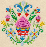Swedish Folk Art - Cupcakes