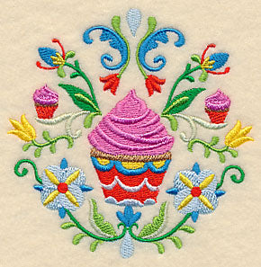 Swedish Folk Art - Cupcakes