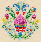 Swedish Folk Art - Cupcakes
