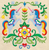 Swedish Folk Art - Unicorns