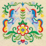 Swedish Folk Art - Unicorns