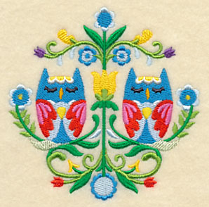 Swedish Folk Art - Owls