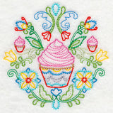 Swedish Folk Art - Cupcakes (Vintage)