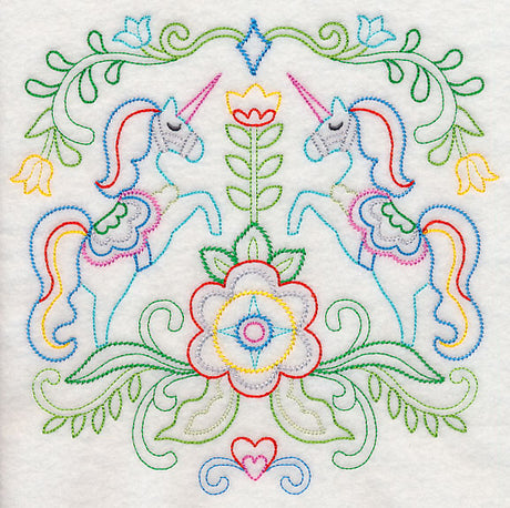 Swedish Folk Art - Unicorns (Vintage)