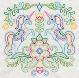 Swedish Folk Art - Unicorns (Vintage)