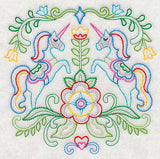 Swedish Folk Art - Unicorns (Vintage)