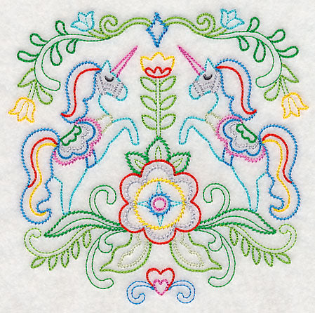 Swedish Folk Art - Unicorns (Vintage)