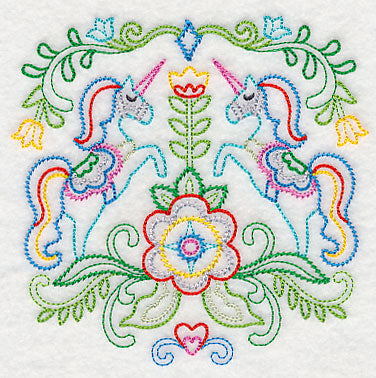 Swedish Folk Art - Unicorns (Vintage)