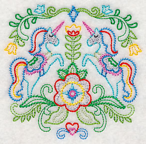 Swedish Folk Art - Unicorns (Vintage)