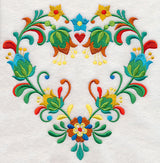 Folk Art Heart of Flowers