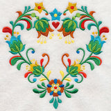 Folk Art Heart of Flowers
