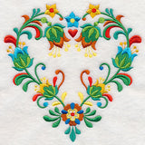 Folk Art Heart of Flowers