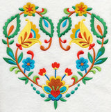 Folk Art Heart in Bloom