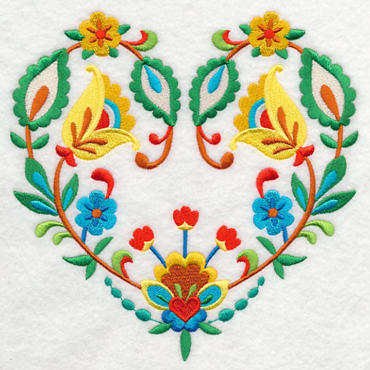 Folk Art Heart in Bloom