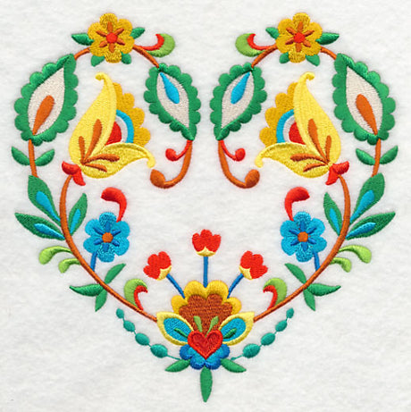 Folk Art Heart in Bloom