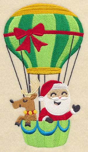 Santa on the Go Hot Air Balloon