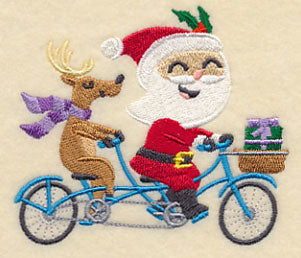 Santa on the Go Tandem Bike