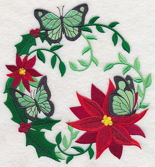 Christmas Butterfly Wreath