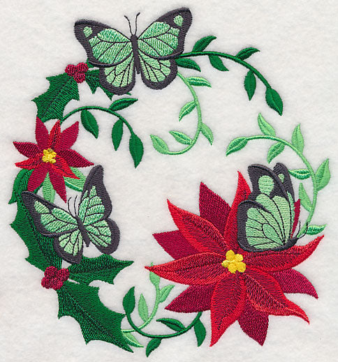 Christmas Butterfly Wreath
