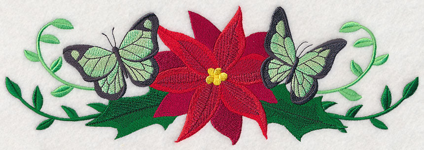 Christmas Butterfly Border