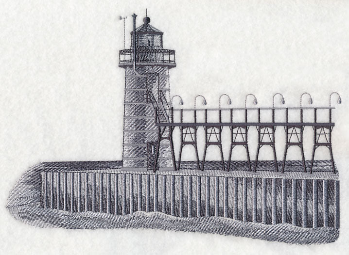 South Haven Lighthouse Sketch (Michigan)