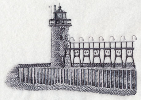 South Haven Lighthouse Sketch (Michigan)
