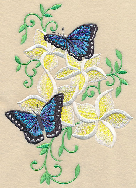 Frangipani and Butterflies