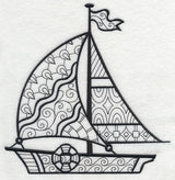 Soaring Sailboat (Blackwork)