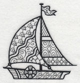 Soaring Sailboat (Blackwork)