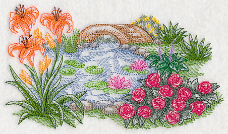 Garden Bridge Serenity (Toile)